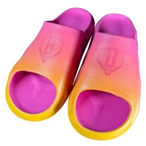 Basebally Lifestyle 101 Pink Lemonade Foam Slides Boys 7-8 Slip On Sandals B101